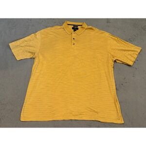 Gary Player Mens 2X Yellow Mercerized Cotton Short Sleeve Polo Shirt Golf Top